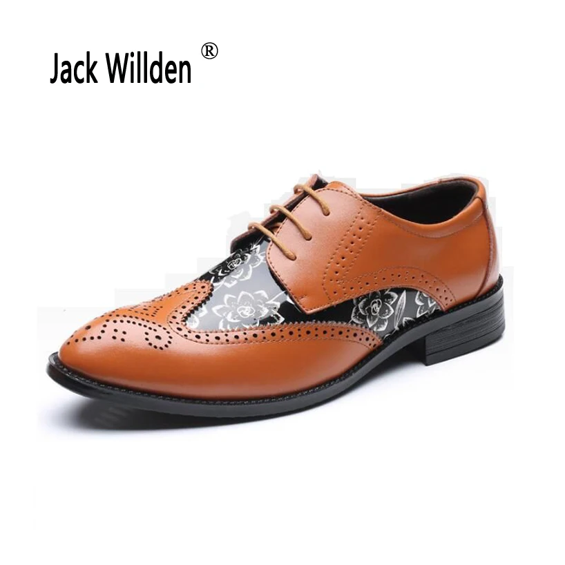 Jack Willden/Большие размеры 38-48 роскошный стиль формальные мужские полуботинки в