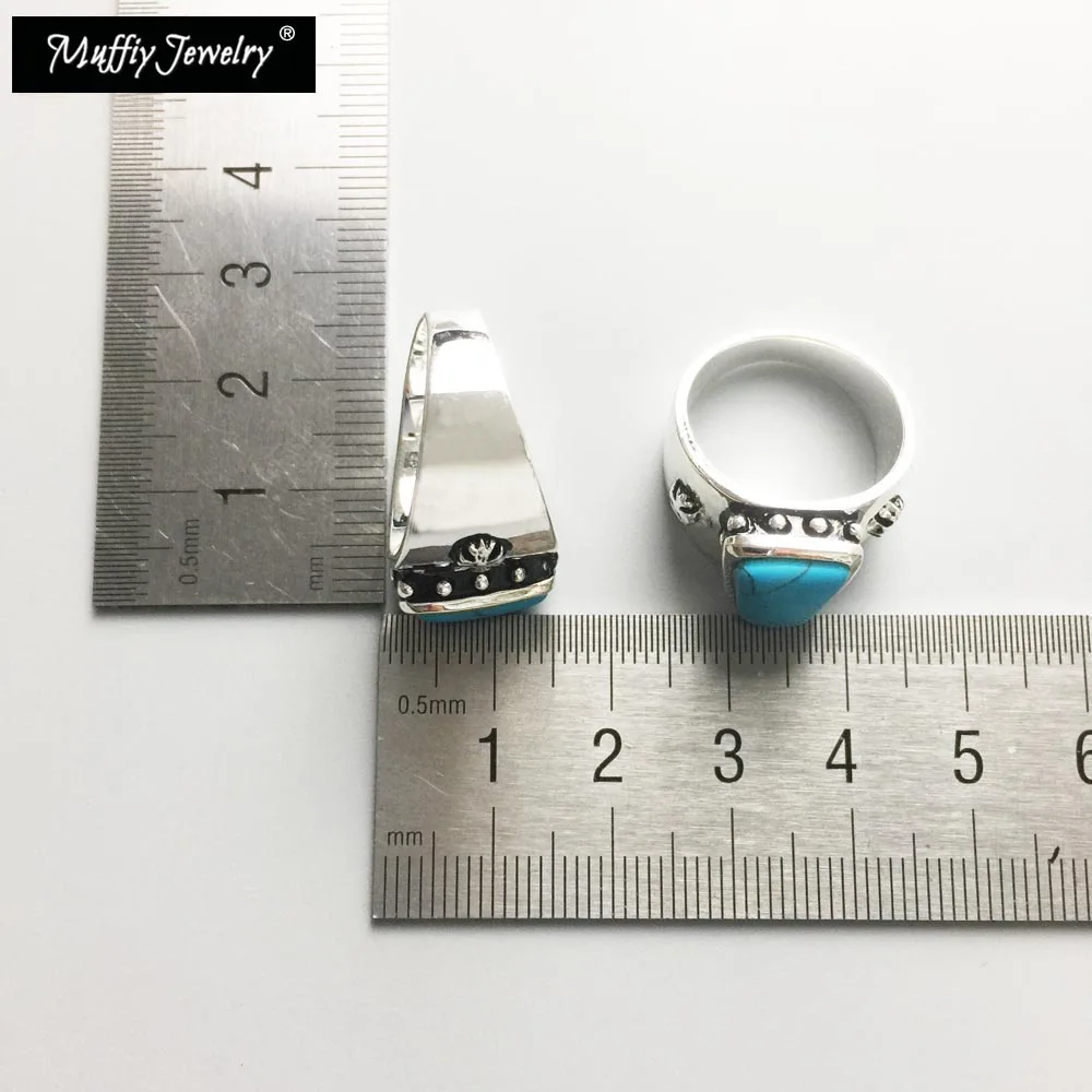 Синий камень кольцо 925 стерлингового серебра Классический подарок для женщины