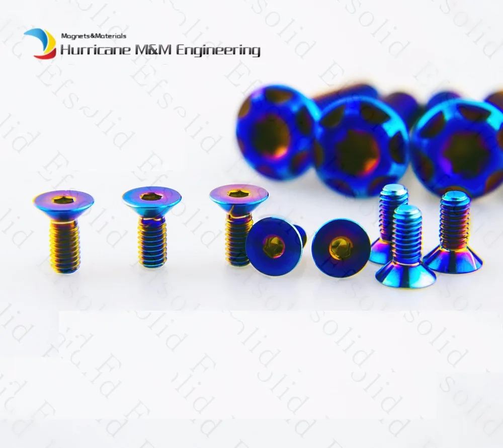 Титановые болты с шестигранной головкой для крышки масляной чашки M4 плоская