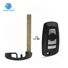 OkeyTech Uncut аварийная вставка, маленькое пустое лезвие ключа, черный и серебристый для Bmw серии 57 F30 F10 E46 E90 E60 E39, смарт-ключ