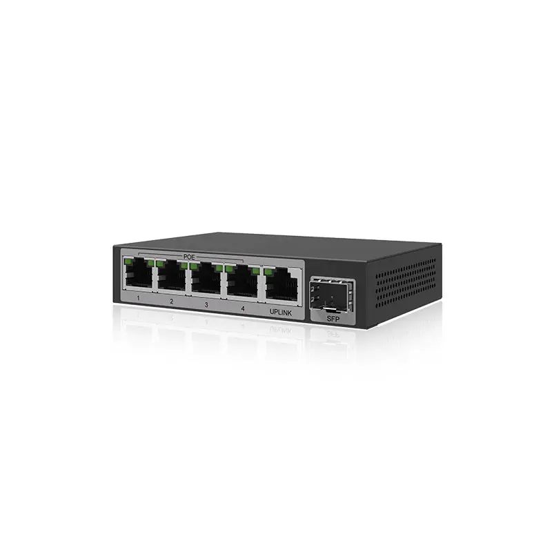 UTT S1042GP 4 порта неуправляемый Гигабитный PoE коммутатор портов 60 Вт 802.3af/at плюс 1 GE и
