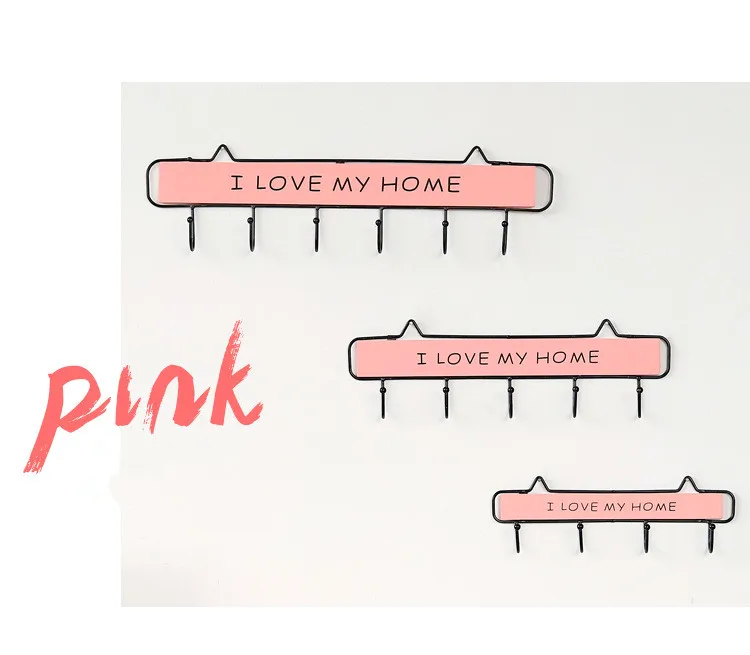 1 шт. креативные Деревянные железные крючки для одежды шапка ключ розовая вешалка