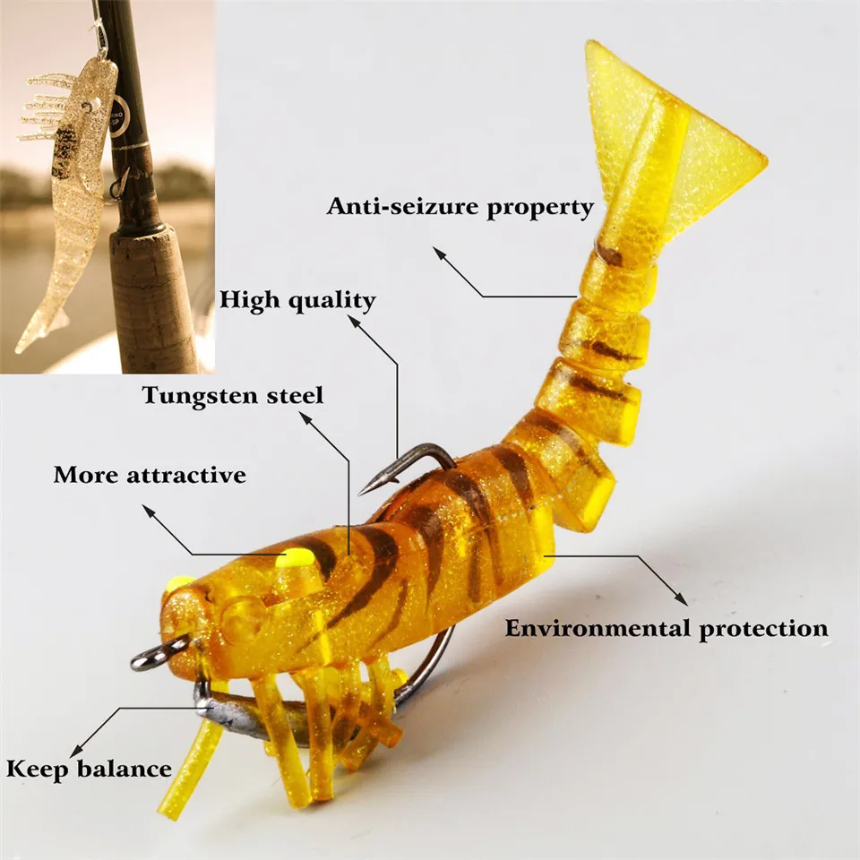 Новое поступление мягкая рыболовная приманка Maximumcatch в виде креветки 2 шт.