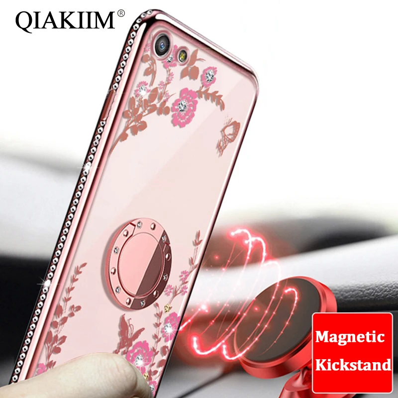 Роскошный чехол подставка из ТПУ с цветочным рисунком для Samsung A6 A8 S8 S9 S10 Plus S10e Note 9 8