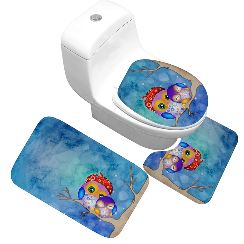 Zeegle анти slipToilet коврики для девочек комплект из 3 вещей Ванная комната ковролин