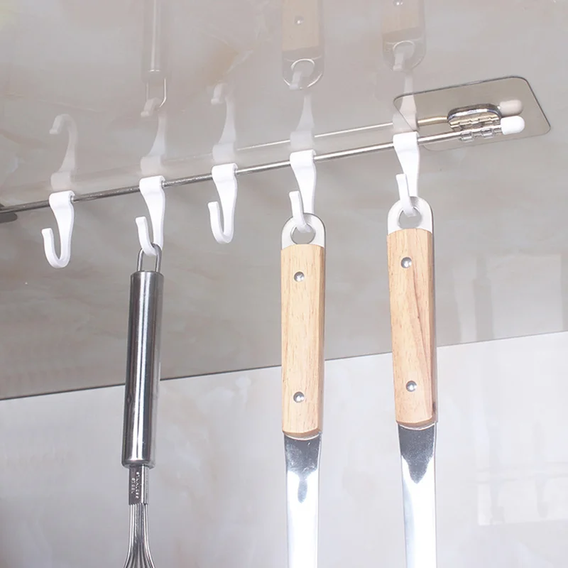 Стеллаж для хранения шкаф вешалка полотенец 6 крючков Домашний Органайзер полка