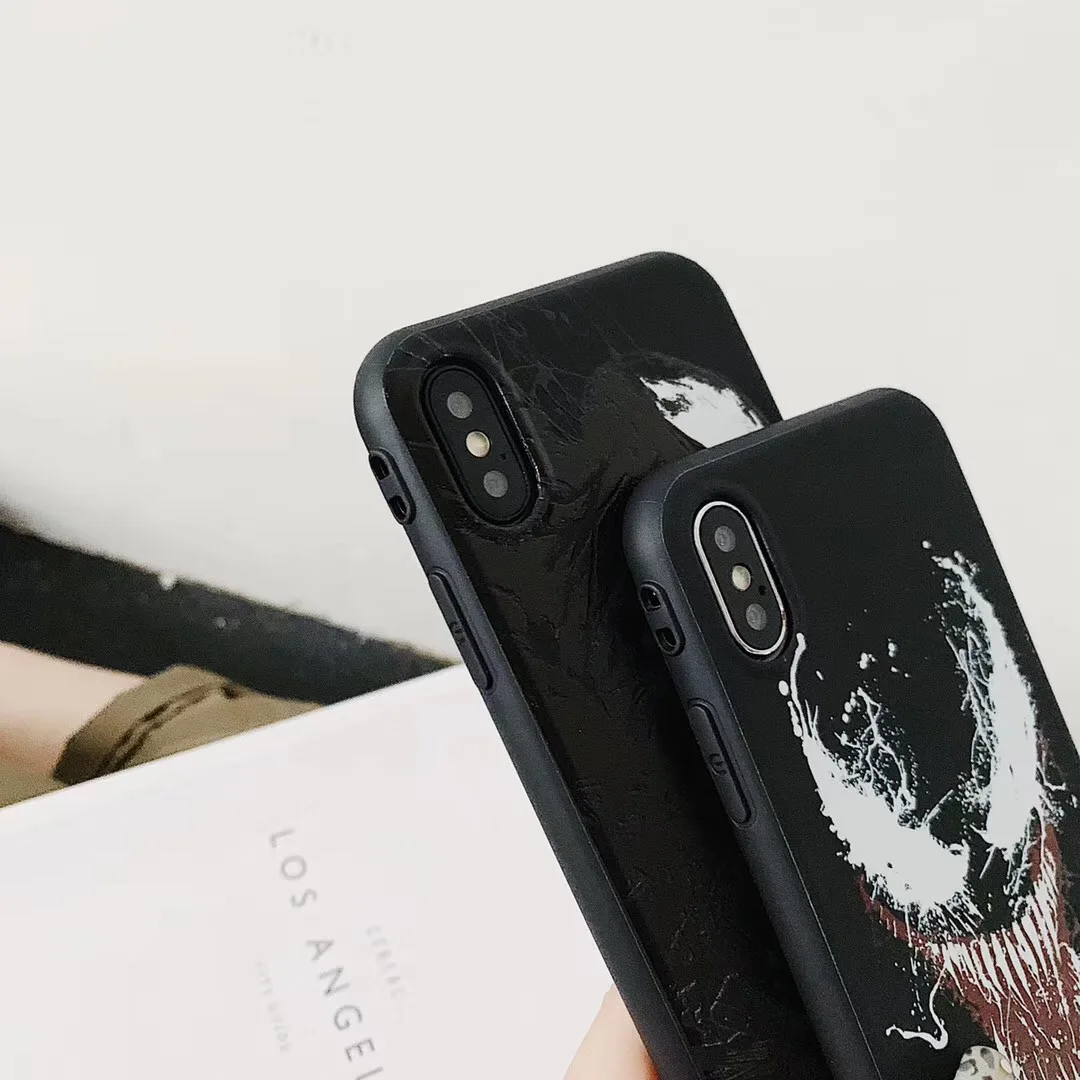 Popular American comic venom soft silicone case for iphone 6 7 6S 7plus 8 8plus XR XSMax Marvel 3D rescue phone Super Hero |