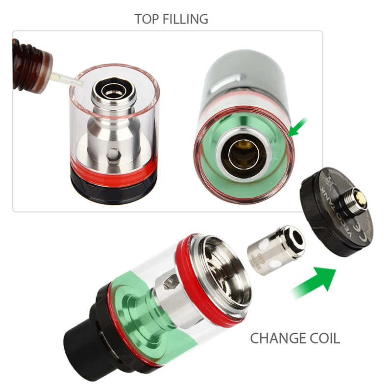 Атомайзер Vaporesso Veco 2 мл Sub-Ohm с экологичной универсальной головкой | Электроника