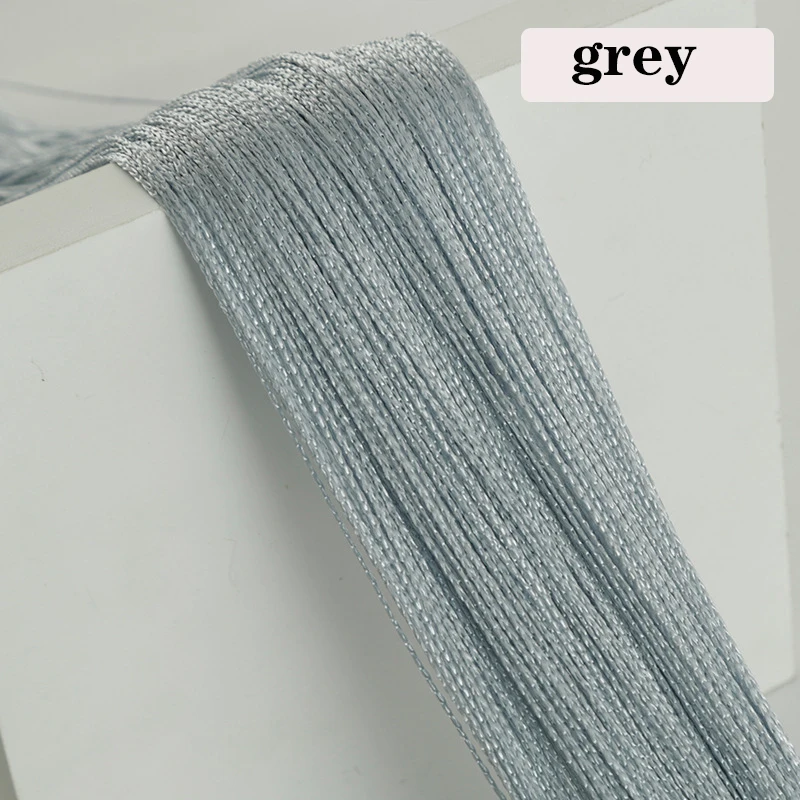 grey Разные цвета на выбор, 100 см X 200 см, нитевые занавески для гостиной, двери, стены, окна, панели, занавески с кисточками - Цвет: grey