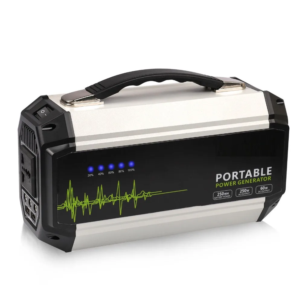 Портативный Мощность станция 250Wh CPAP Батарея Солнечные генераторы источник
