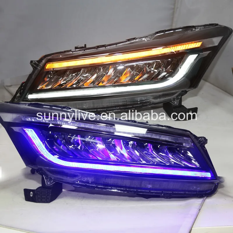 Белый и синий светодиодный drl фара для HONDA Accord 2008 2012|Фара авто в сборе| |