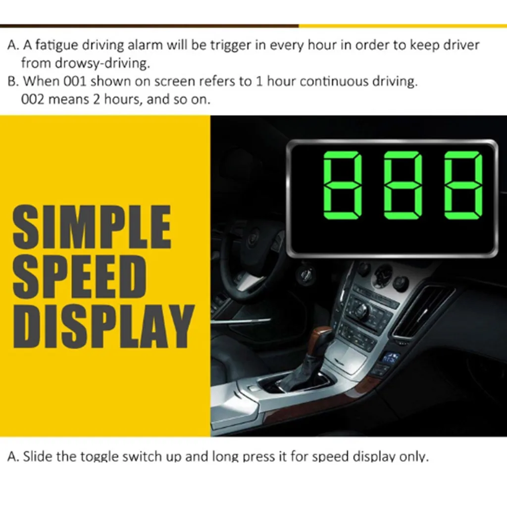 CARPRIE C80 gps Спидометр hud Дисплей автомобиля hud с сигнализацией превышения скорости высота время вождения мотоцикла цифровой автомобильный одометр для часов
