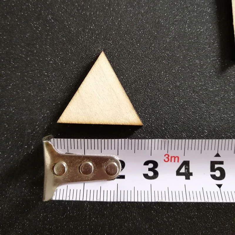 100 шт. пустые необработанные деревянные треугольные аксессуары для сережек