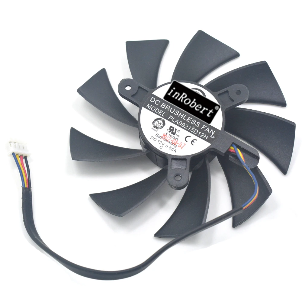 Power Logic 87 мм PLA09215D12H 0.55A кулер вентилятор Замена для power Color HD 7870 7850 HD7800 видеокарта Охлаждающие вентиляторы