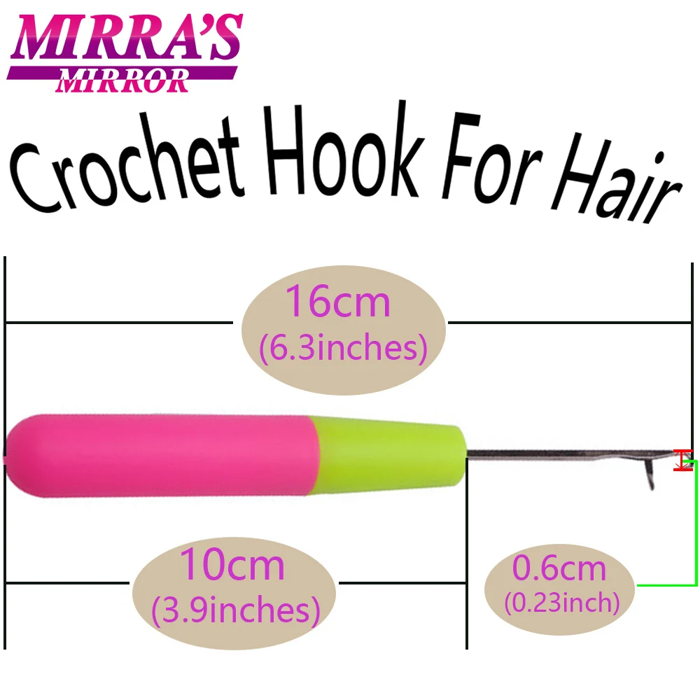 Mirra's Mirror зеркало розовый и лимонный цвет крючком Крючки для косичек 10 шт.