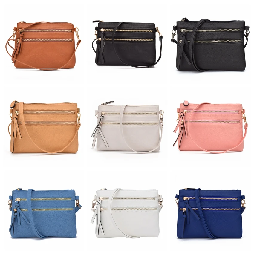 JIARUO мода мульти карман на молнии для женщин небольшой мини плеча Crossbody сумка женская сумка сумки сумка для мобильного телефона
