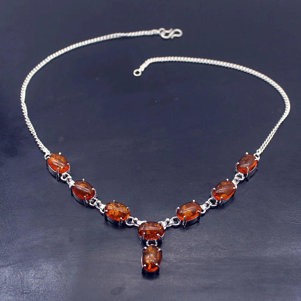 Драгоценное модное ожерелье с подвеской из стерлингового серебра 925 пробы