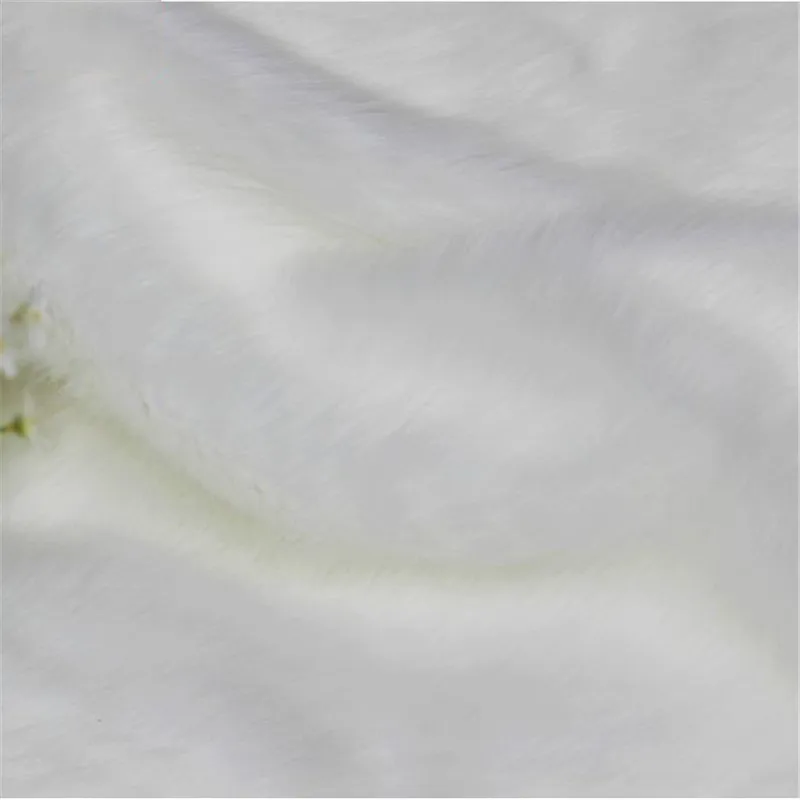 Высококачественная ткань из белого лисьего меха имитация животного бархатная