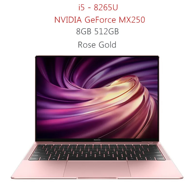 i5 MX250 Rose Gold HUAWEI MateBook X Pro ноутбук 13,9 дюймов Linux 0S 3K FHD сенсорный экран Intel Core i5 8265U/i7 8565U 8 Гб ram 512 ГБ SSD - Цвет: i5 MX250 Rose Gold