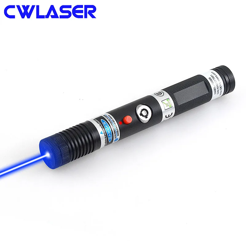 CWLASER реальная мощность 100 mW 1000 ручной 445nm фокусируемая Синяя лазерная указка с