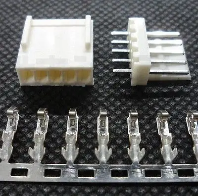 

100PCS 2.54MM 1x5 Pin IDC Cable plug Connector Header + Terminal + Male Socket