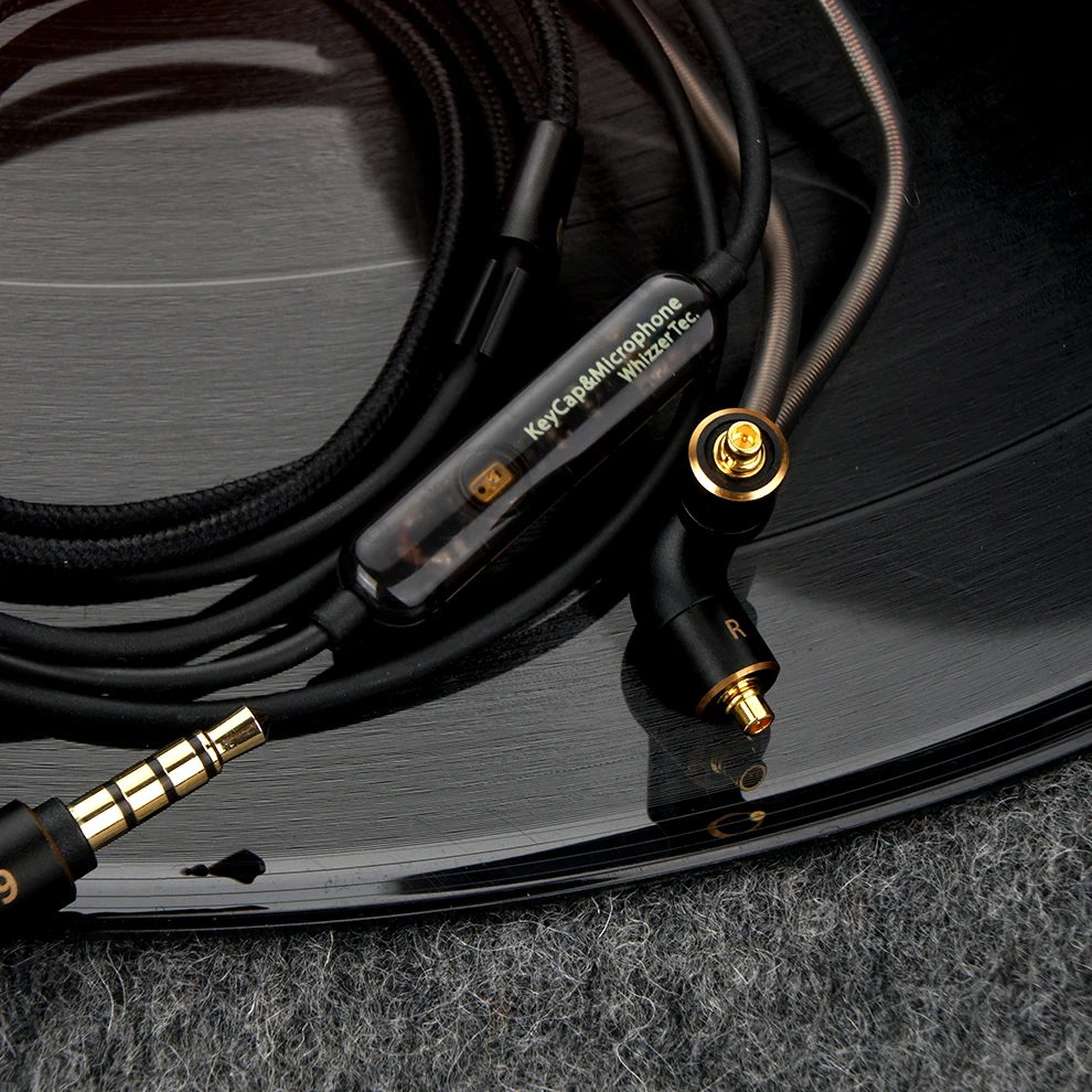 Whizzer MMCX кабель обновления 6N OCC один кристалл медь, предназначенный для A15 Fiio sony с микрофоном Регулятор громкости применяется