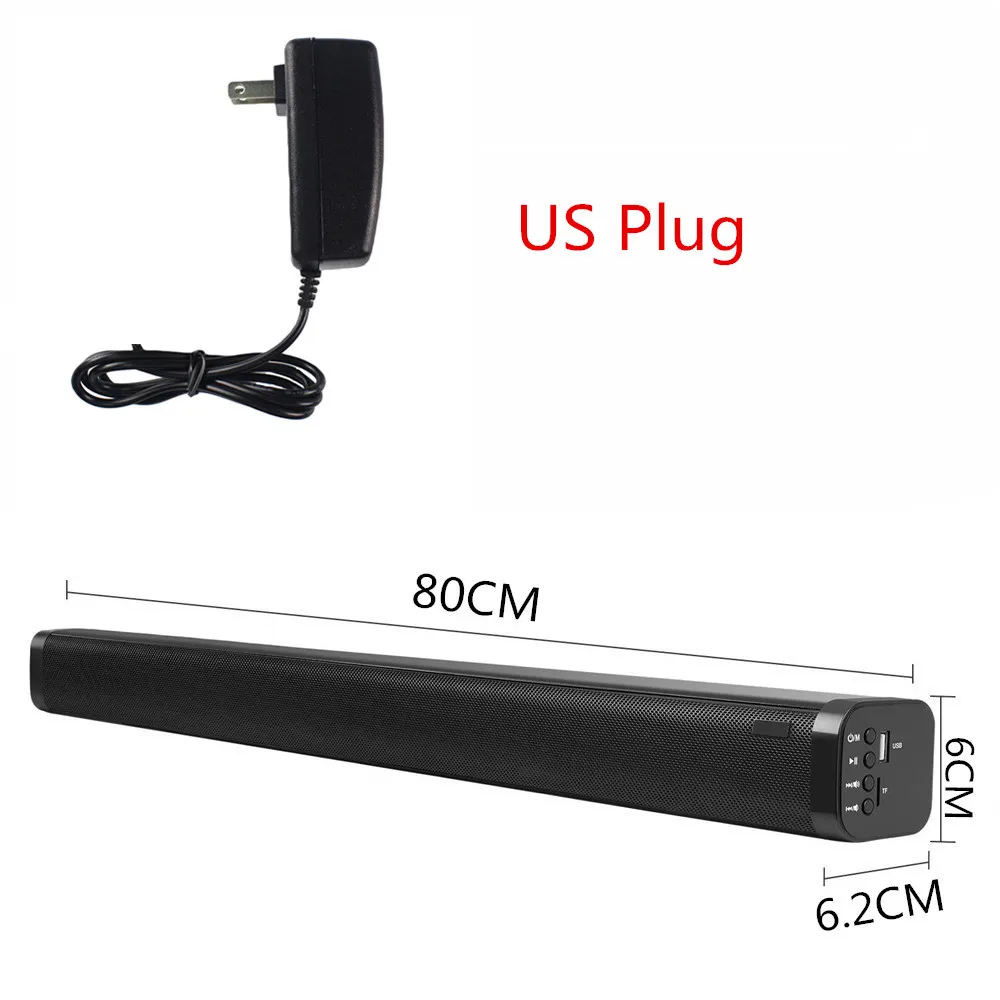 US Plug HYASIA 40 Вт Bluetooth 4,2 беспроводная гарнитура с встроенными часами AUX коаксиальный TF беспроводной динамик Bluetooth динамик домашний кинотеатр звуковая система Parlantes - Цвет: US Plug