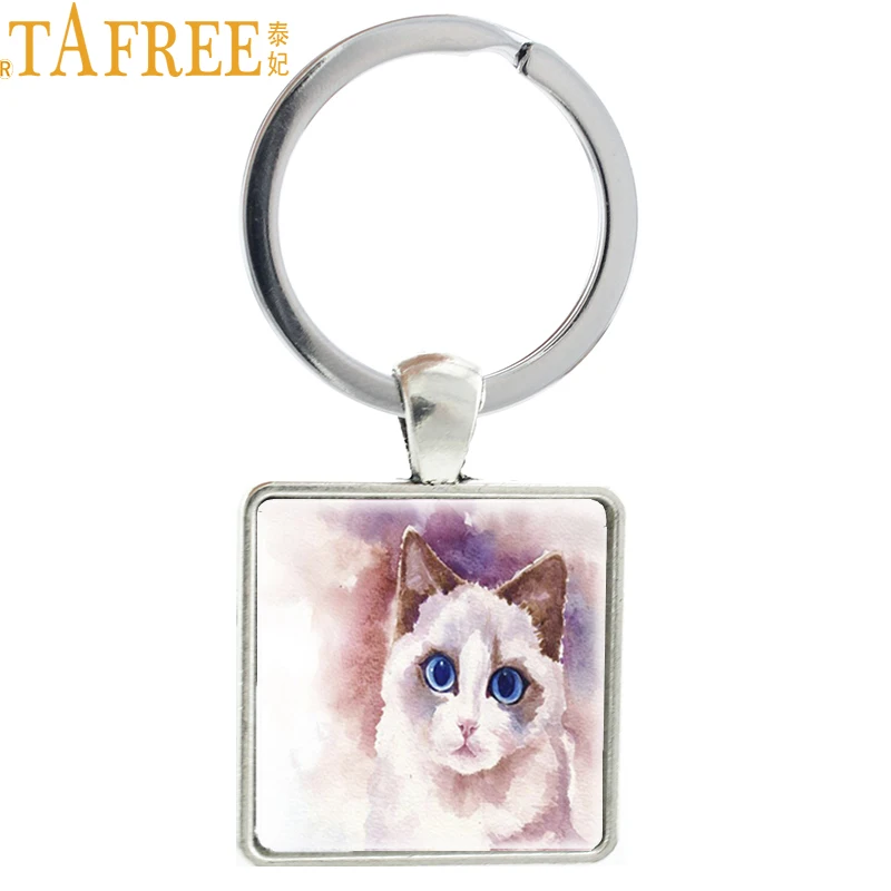 TAFREE, хорошее качество,, новая мода, крутой Кот, шарм, брелок, подвеска, Черный кот, брелок для женщин, мужчин, ювелирное изделие, подарок E376 - Цвет: E377
