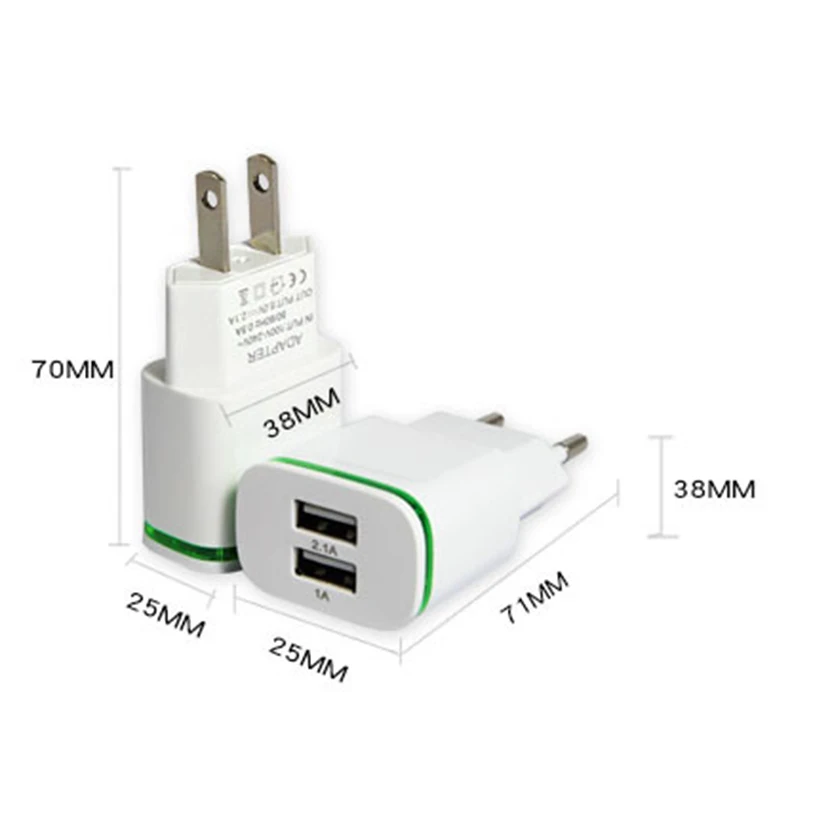 Rovtop USB Зарядное устройство для iPhone samsung Android 5V 4A 4-Порты 2-Порты мобильного телефона, Универсальные наушники Быстрая зарядка светодиодный светильник настенный адаптер