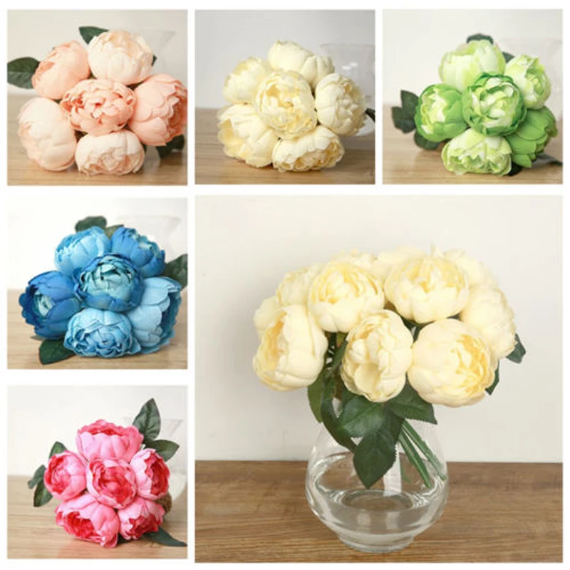 

Fake Peony Silk Flower Bridal Hydrangea Home Wedding Garden Decor