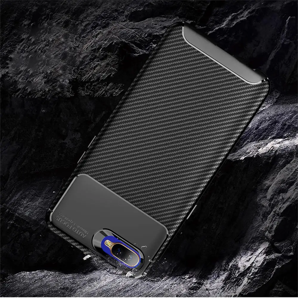 Чехол для OPPO K1 чехол R15X 6 4 дюйма углеродное волокно текстура ударопрочный мягкий