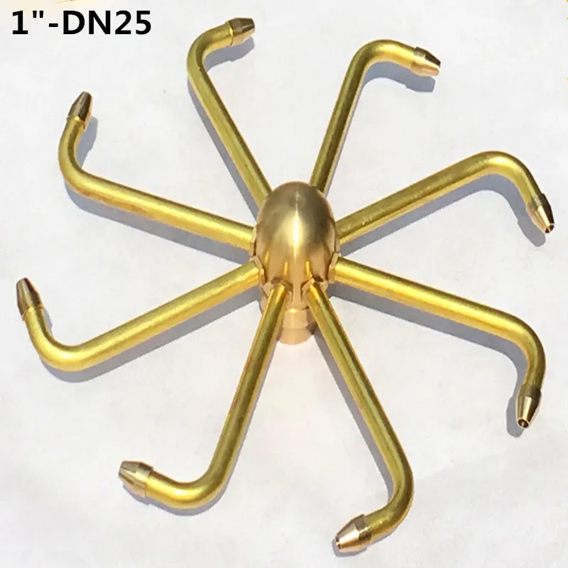 DN25 " DN25 1,5" DN40 латунная ветряная мельница, вращающиеся насадки для фонтана, насадки для фонтана водоема - Цвет: DN25