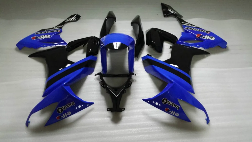 Комплект обтекателей для мотоцикла KAWASAKI Ninja ZX10R 2008 2009 2012 08 09 10 11 12 синий черный