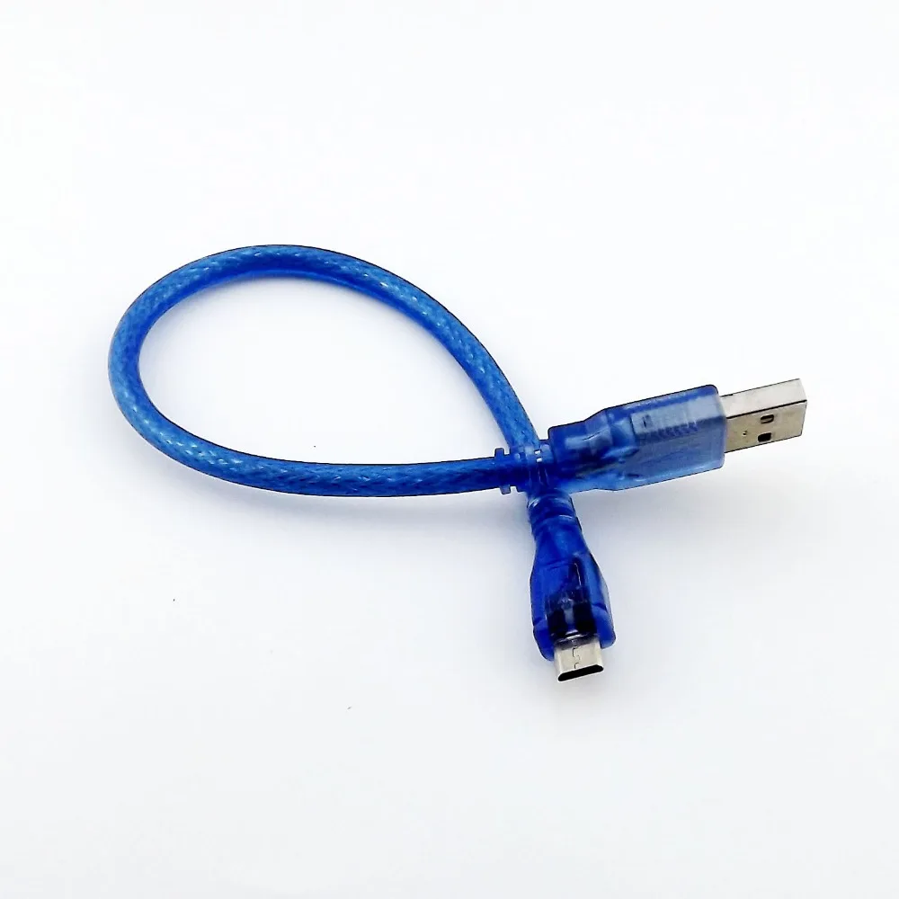 

1 шт. USB 2.0 тип A штекер к USB Micro B 5-контактный штекер Адаптер для передачи данных Синий 1 фут