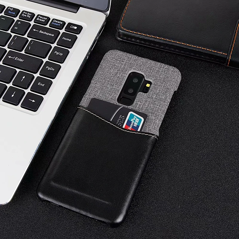 S10e карты вставка задняя крышка чехол для Samsung Galaxy S8 S9 S10 плюс сумка из ПУ и кожи Ткань задняя крышка для Samsung Note 8 Note 9