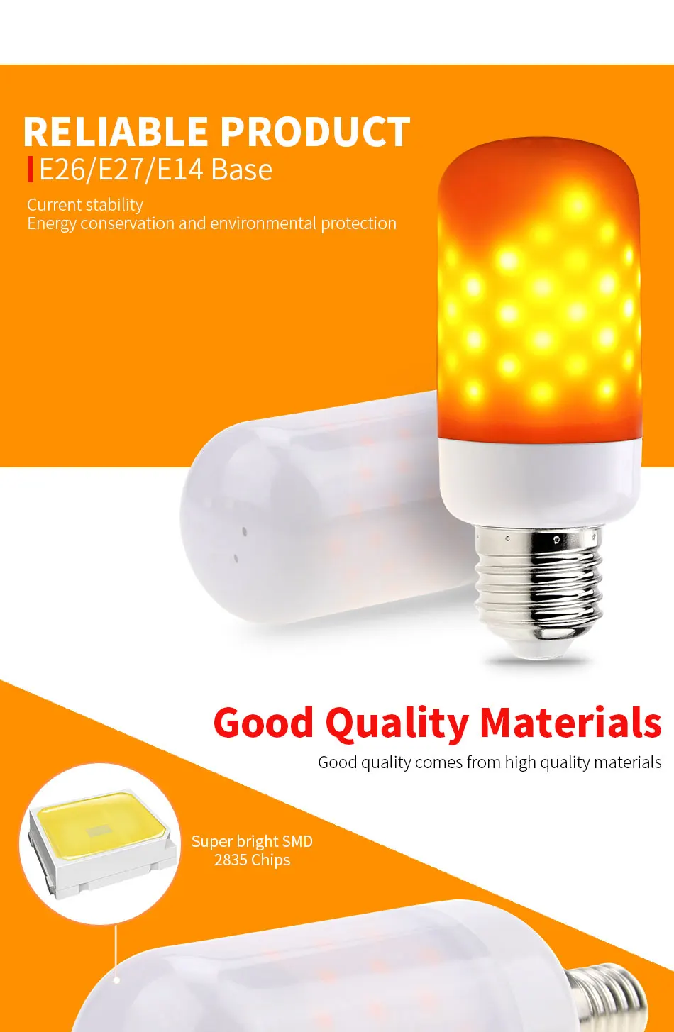 Год Led 220V E27 пламенная лампа E14 Led эффект пламени Светильник лампы имитация реального огонь 3W 5W E26 рождественские светодиодные украшения дома