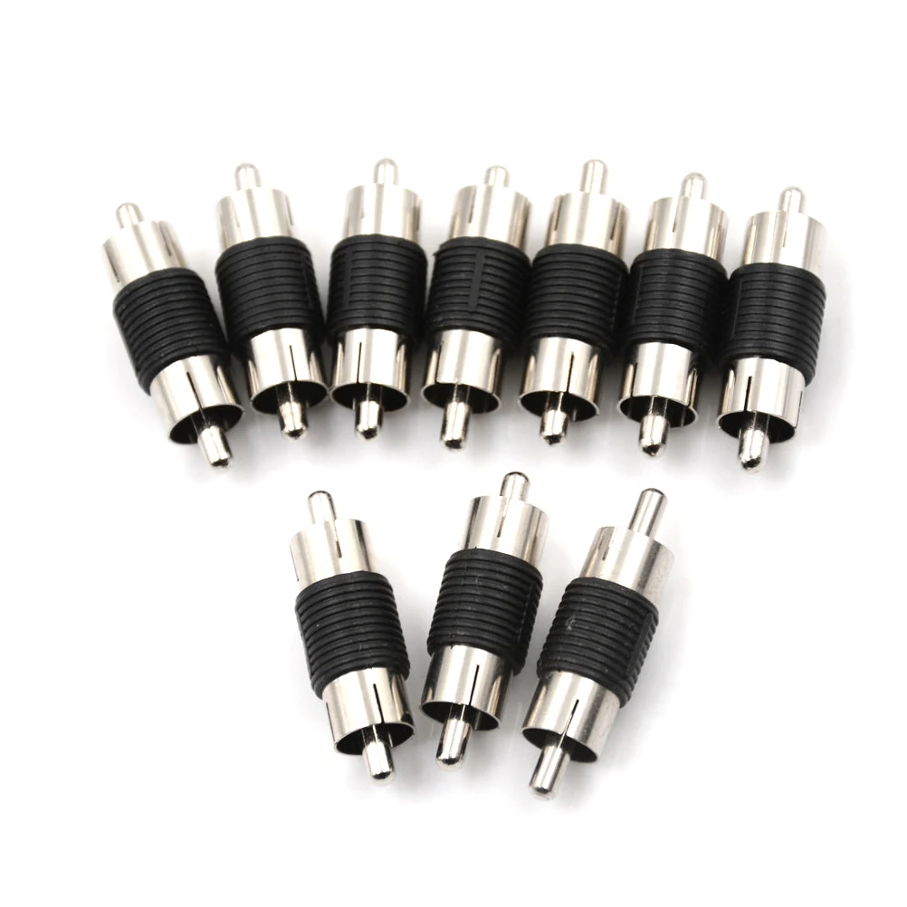 10 шт./компл. прямые AV RCA кабель со штыревыми соединителями на обоих концах для