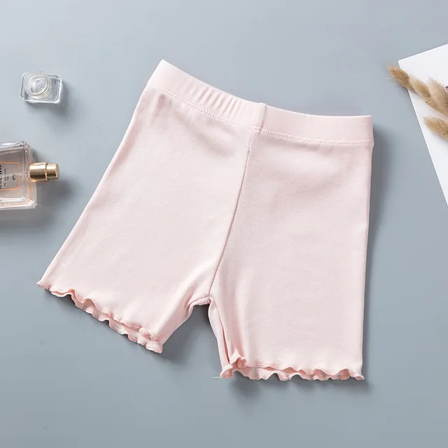 Pink Хлопок, безопасные штаны для девочек Детские короткие штаны наивысшего качества, нижнее белье детские летние милые шорты под брюки для От 3 до 11 лет - Цвет: Pink