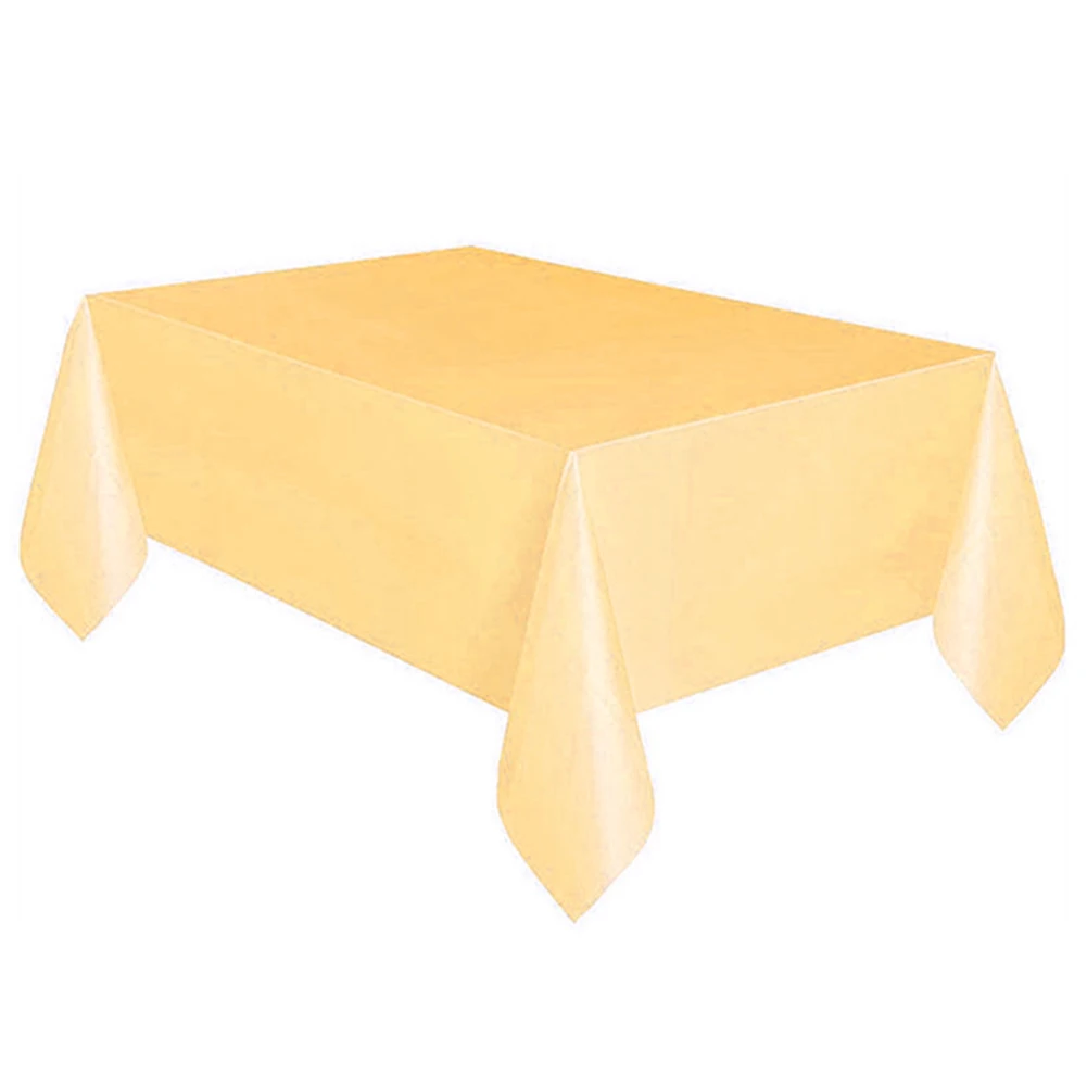 Yellow Одноцветная одноразовая скатерть, покрытие для стола, временная скатерть для дня рождения, свадебной вечеринки, белый, голубой, розовый цвет#919 - Цвет: Yellow
