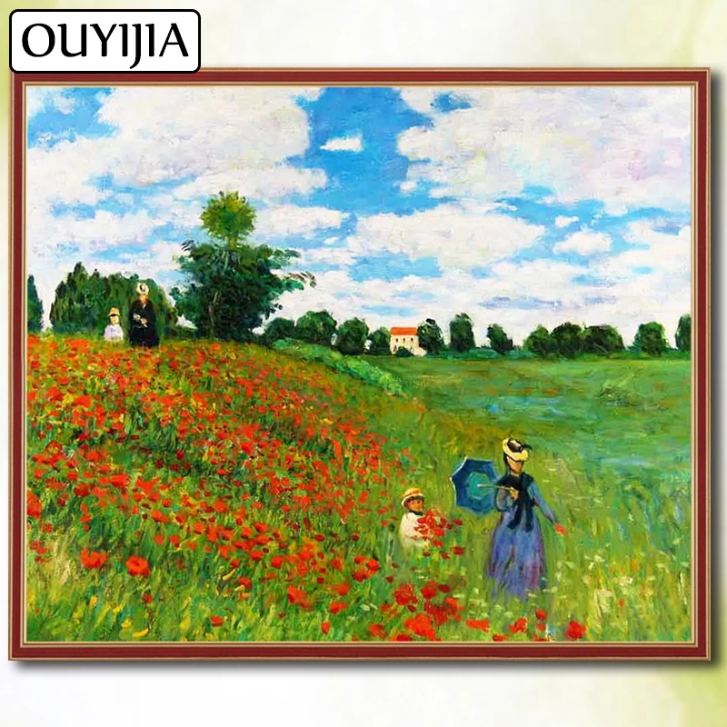Monet 5D DIY алмазная живопись OUYIJIA пейзаж импрессионизм Алмазная мозаика картина