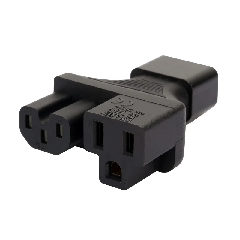 

50 шт., адаптер питания переменного тока IEC320 C14 в Nema US 5-15R C13