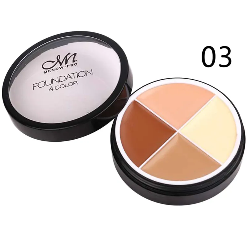 4 цвета контурный макияж порошок консилер палитра тональная кисть|powder concealer|contouring