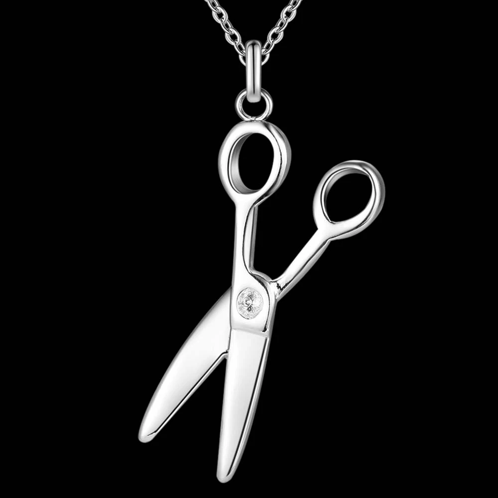 Ножничное простое красивое ожерелье с серебряным покрытием новая распродажа