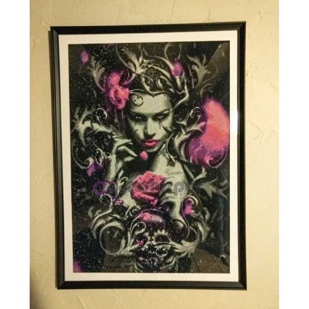 Алмазная картина полностью квадратная/круглая Daimond &quotмаска Венеция Фиолетовая