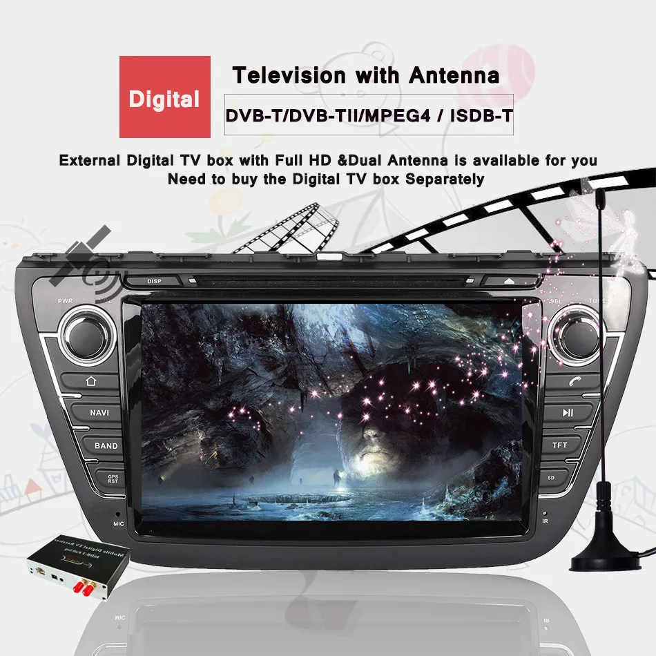 1024*600 Восьмиядерный Android 9,0 Fit SUZUKI SX4 S-Cross автомобильный dvd-плеер навигация gps ТВ gps навигационная система
