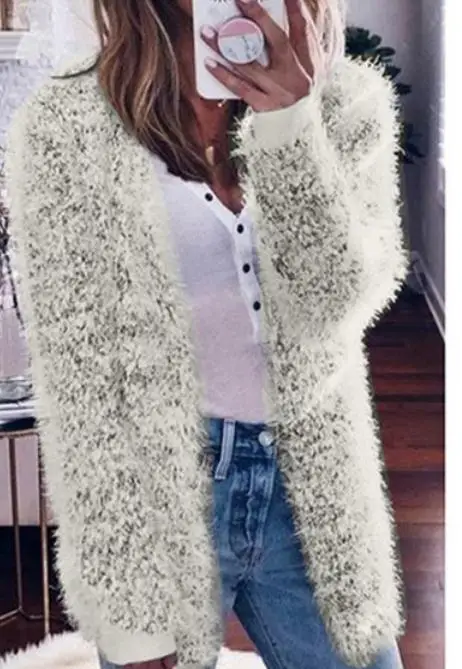 

2021 spring and autumn winter with New style fashion Long sleeve Women's Sweater coat