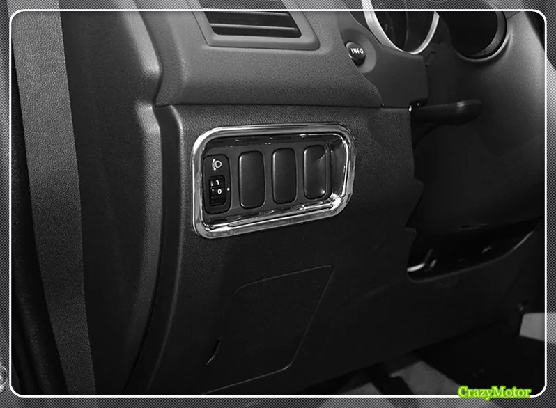 For Mitsubishi Outlander Sport ASX RVR 2013-2021 Chrome Interior A/C Air Outlet Vent Tweeter Speaker Cover Trim Kit Car Styling |