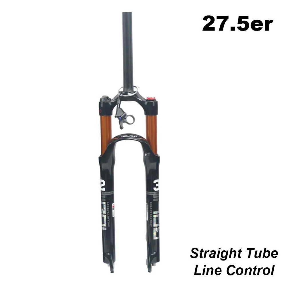 27.5er Straight Tube Передняя вилка для горного велосипеда Bolany 26, 27,5, 29er дюймов, из магниевого сплава, для горного велосипеда, 32 rl100мм, вилка, дисковый тормоз, запчасти для велосипеда - Цвет: 27.5er Straight Tube