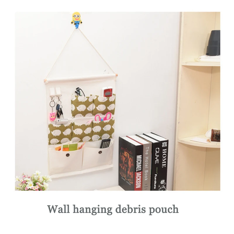 Корейский вариант простой ткани 4 цвета большая дверь на стену подвесная сумка