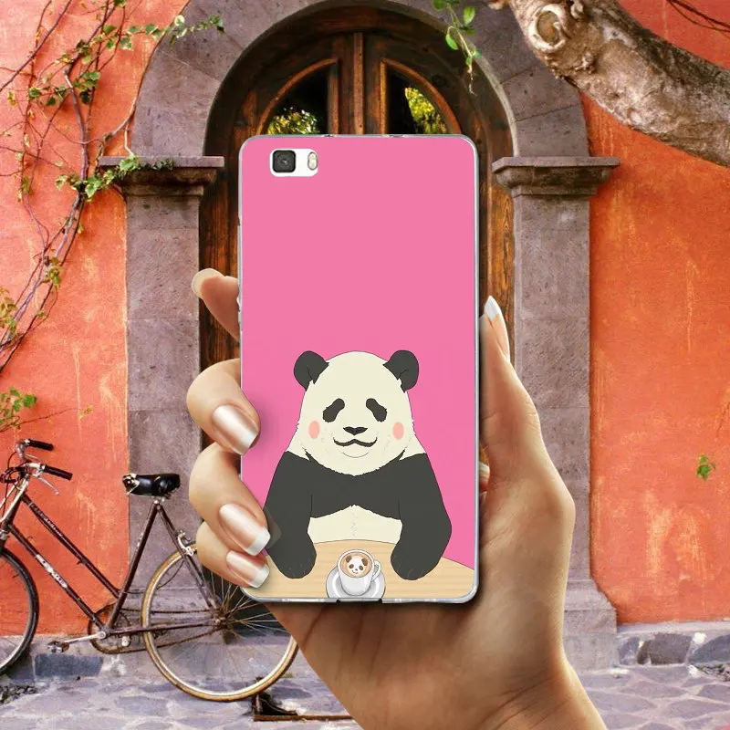Cute Cartoon Panda Soft TPU Mobile Phone Case Bags for Huawei P8 P9 P10 P20 P30 Honor 7 7X 7A 9 10 Mate Pro Lite Shell | Мобильные
